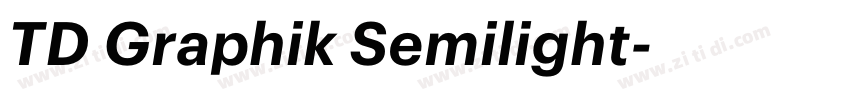 TD Graphik Semilight字体转换 TD Graphik Semilight字体转换
